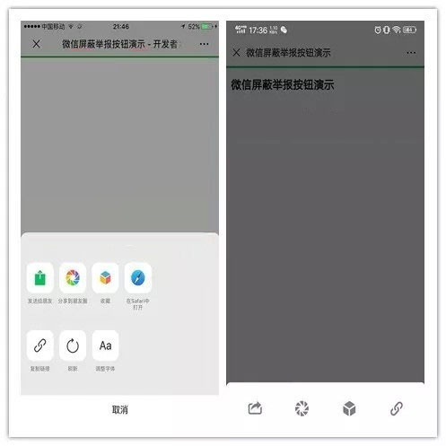 屏蔽微信举报按钮代码+域名防封源码