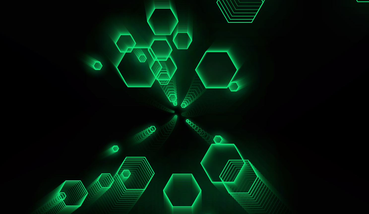 酷炫科技六角形跟随鼠标特效源码