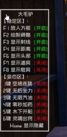 荒野行动 小毛驴透视多功能辅助