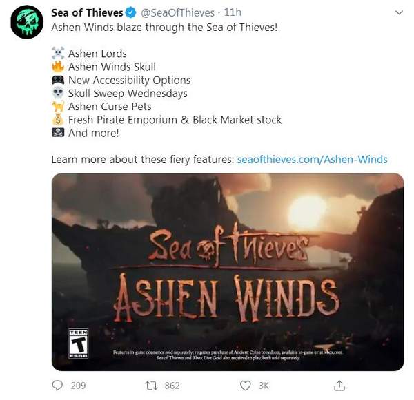 《盗贼之海》“Ashen Winds” 激战苍白之主