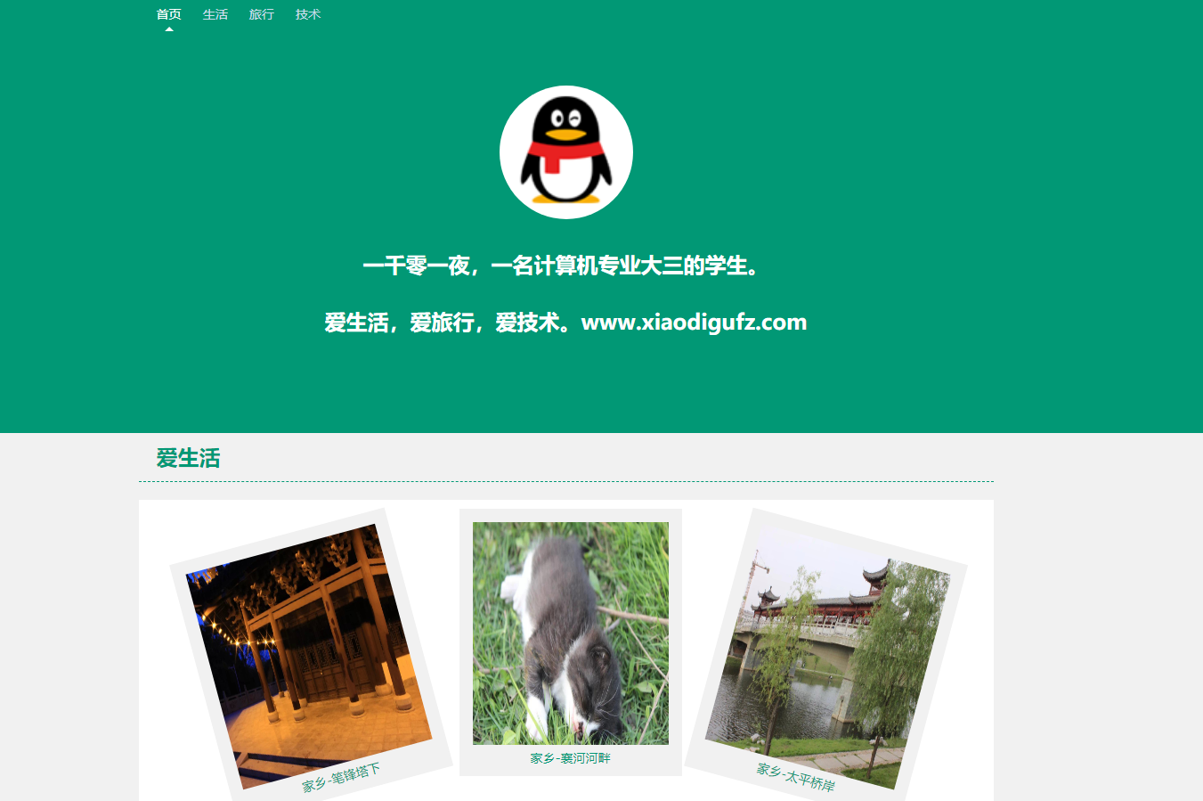 大气简约绿色个人介绍HTML网站源码