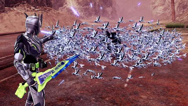 《假面骑士：英雄寻忆》01金属簇蝗虫形态亮相