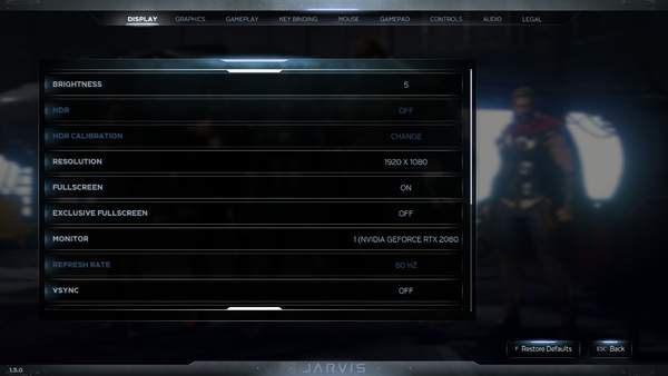 PC《漫威复联》B测画面设置截图 支持FidelityFX锐化