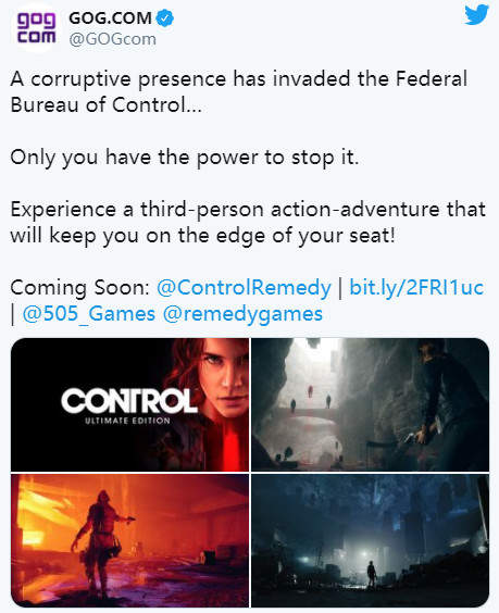 《控制》将登陆GOG平台 没有DRM上架日期暂未公布