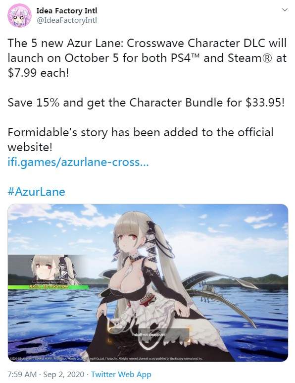 《碧蓝航线Crosswave》新DLC公布追加大凤等5个角色