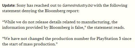 索尼澄清本财年PS5产量传言 大型生产后未作更改