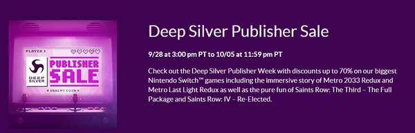 美服eShop开启深银发行商促销《黑道圣徒4》等近5折