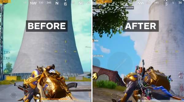 手游《绝地求生》新纪元更新对比视频远景更加精细