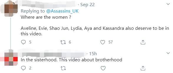 玩家指责《刺客信条》回顾短片缺乏女性角色