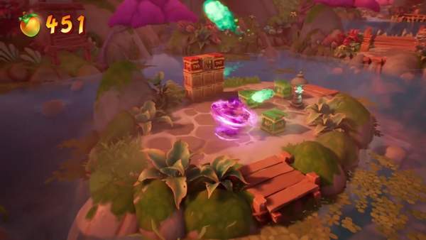 《古惑狼4》二段跳保留Crash弹反敌人飞弹