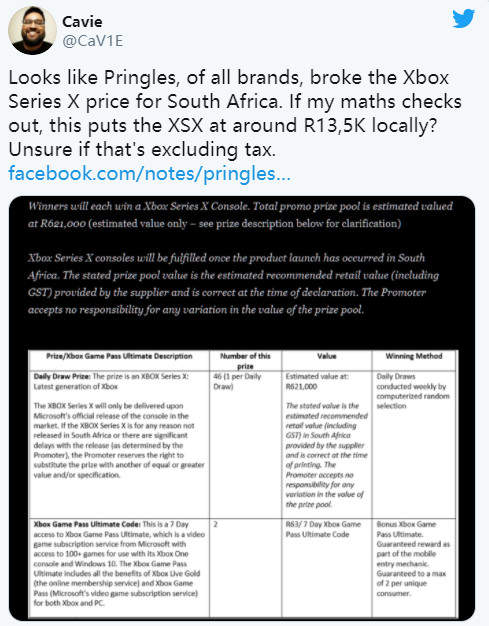 疑Xbox Series X南非售价超过800美元