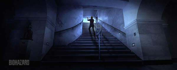 CG电影《生化：无限黑暗》里昂探索诡异建筑