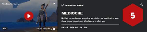 海上冒险《Windbound》IGN5分叙事平庸体验欠佳