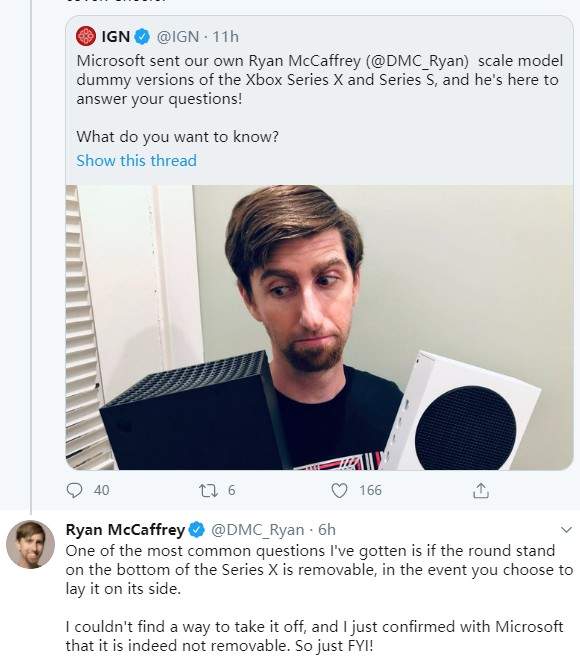 Xbox Series X圆形底座不能拆卸顶部风扇没有绿色LED