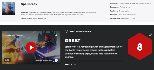 魔法大逃杀《Spellbreak》IGN 8分风格独特未来可期