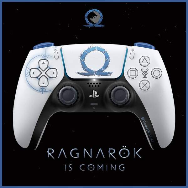 玩家设计《战神》新作主题PS5手柄三色搭配简约雅致