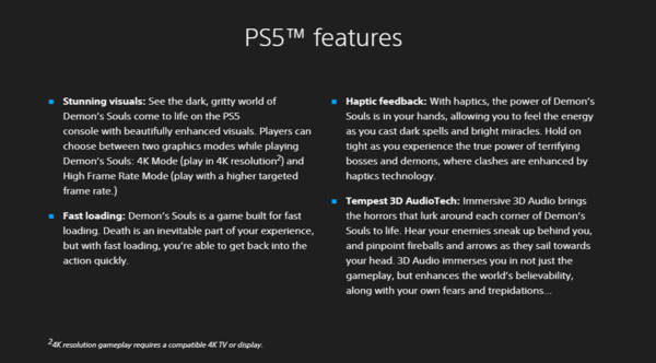 《恶魔之魂：重制版》拥有两个画面模式4K和高帧率