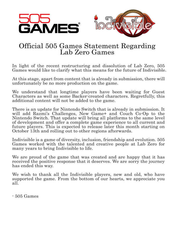 《密不可分》开发商解散后续内容取消实体版停产