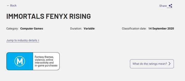 《渡神纪：芬尼斯崛起》澳洲评级出炉 M级含微交易