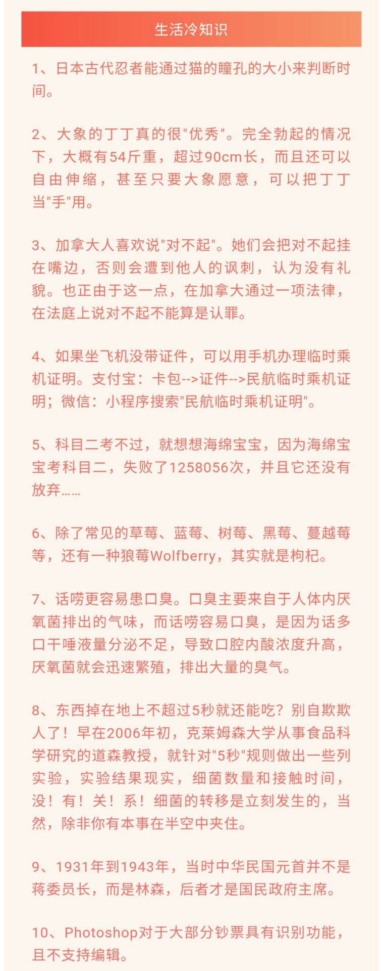 大象的丁丁有54斤 生活趣味冷知识分享带你涨知识