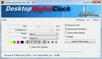 DesktopDigitalClock(数字时钟软件) v4.33免费版